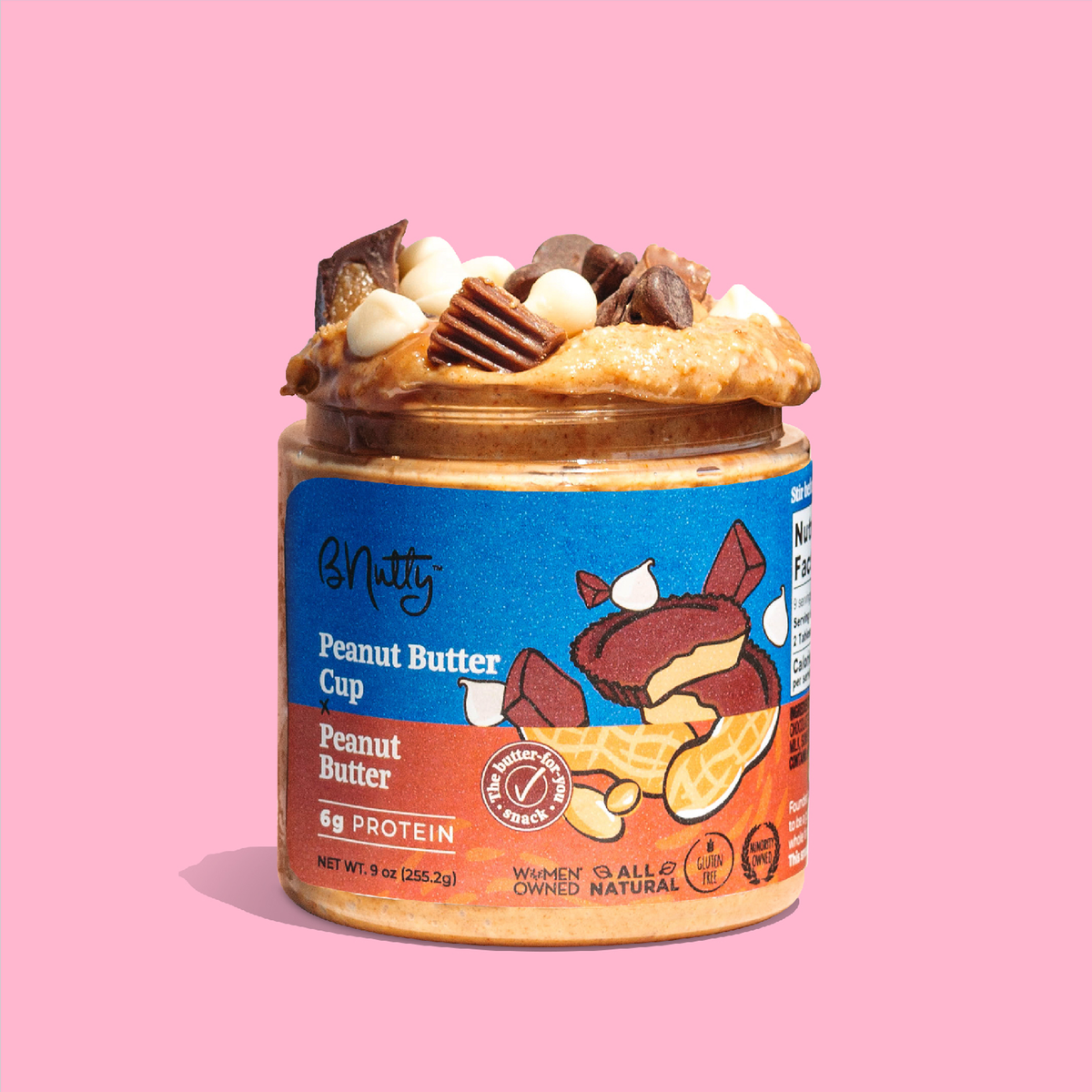 Peanut Butter Cup BNutty Peanut Butter- Case of 6- 9oz