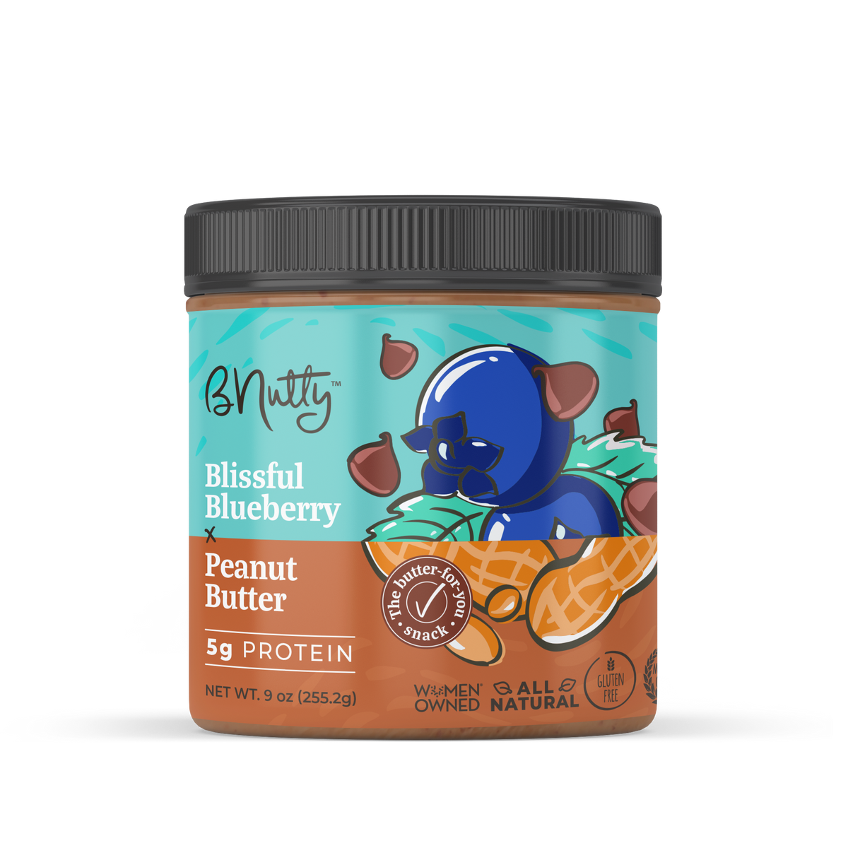 Blissful Blueberry BNutty Peanut Butter- Case of 6- 9oz – Brooklyn ...